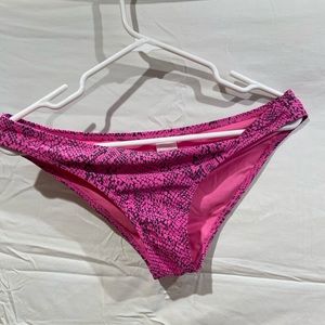 Pink snake skin bikini bottoms